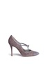 Main View - Click To Enlarge - RENÉ CAOVILLA - Strass pavé bow Mary Jane suede pumps