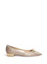 Main View - Click To Enlarge - RENÉ CAOVILLA - Strass pavé contrast bow snake effect leather pumps