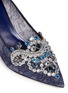 Detail View - Click To Enlarge - RENÉ CAOVILLA - Glass crystal floral lace pumps