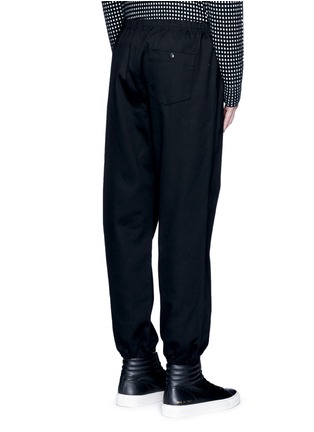 Back View - Click To Enlarge - ALEXANDER WANG - 'GIRLS' embroidered cotton twill jogging pants