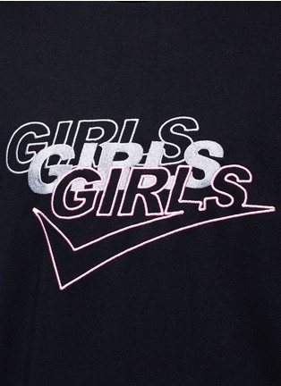 Detail View - Click To Enlarge - ALEXANDER WANG - 'Girls Girls Girls' embroidered sweatshirt
