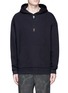 Main View - Click To Enlarge - ALEXANDER WANG - Slogan embroidered bolo tie hoodie
