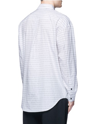 Back View - Click To Enlarge - ALEXANDER WANG - Slogan stripe print cotton poplin shirt