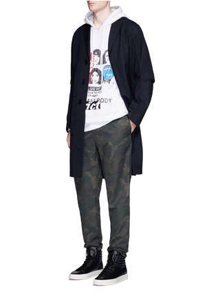 Figure View - Click To Enlarge - ALEXANDER WANG - Collage artwork mix media hoodie