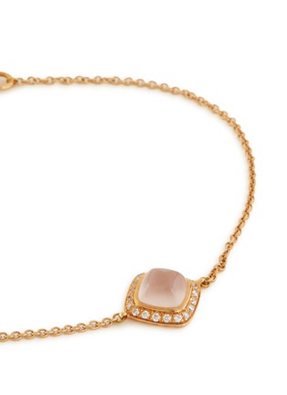 Detail View - Click To Enlarge - FRED - 'Pain de Sucre' diamond rose quartz charm 18k rose gold bracelet