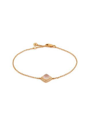 Main View - Click To Enlarge - FRED - 'Pain de Sucre' diamond rose quartz charm 18k rose gold bracelet