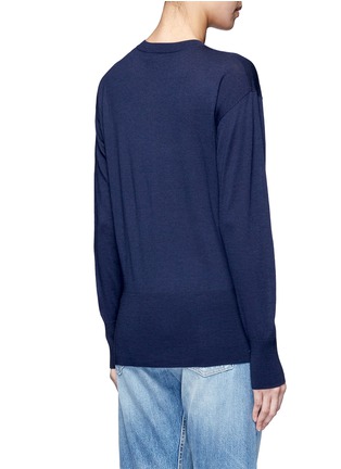 Back View - Click To Enlarge - VINCE - Deep ribbed hem Merino wool sweater