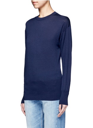 Front View - Click To Enlarge - VINCE - Deep ribbed hem Merino wool sweater
