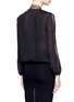 Back View - Click To Enlarge - ALICE & OLIVIA - 'Kaitlyn' floral lace trim pleated blouse