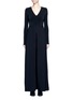 Main View - Click To Enlarge - ALICE & OLIVIA - 'Kelly' V-neck overskirt rompers