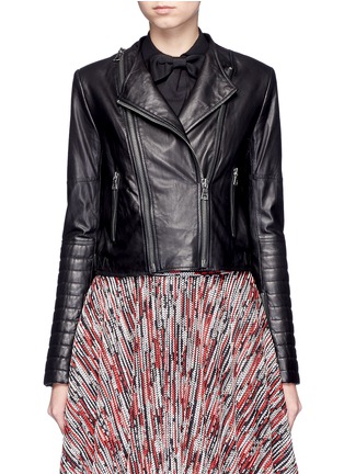 Main View - Click To Enlarge - ALICE & OLIVIA - 'Gamma Loving You' leather biker jacket