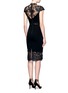 Figure View - Click To Enlarge - ALICE & OLIVIA - 'Kim' sheer lace insert midi dress