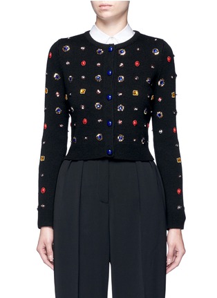 Main View - Click To Enlarge - ALICE & OLIVIA - 'Sylvie' embellished wool cardigan