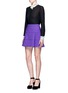 Figure View - Click To Enlarge - ALICE & OLIVIA - 'Willa' sequin flower brooch lace collar silk shirt