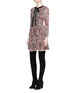 Figure View - Click To Enlarge - ALICE & OLIVIA - 'Gwyneth' satin tie neck interwoven knit dress