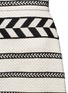 Detail View - Click To Enlarge - ALICE & OLIVIA - 'Dayso' front slit tribal stripe jacquard skirt