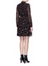 Back View - Click To Enlarge - ALICE & OLIVIA - 'Enid' floral embroidered chiffon shirt dress