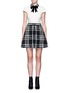 Main View - Click To Enlarge - ALICE & OLIVIA - 'Gail' bow collar check tweed dress