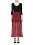 Main View - Click To Enlarge - ALICE & OLIVIA - 'Jojo' geometric guipure lace maxi dress