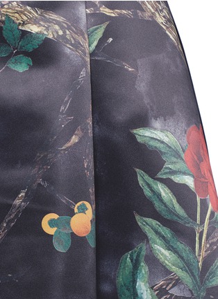 Detail View - Click To Enlarge - ALICE & OLIVIA - 'Alexia' owl forest print box pleat dress
