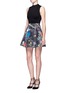 Figure View - Click To Enlarge - ALICE & OLIVIA - 'Alexia' owl forest print box pleat dress