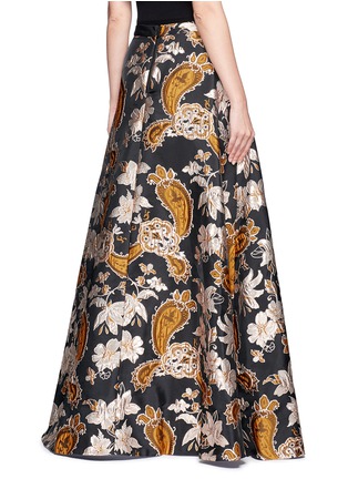 Back View - Click To Enlarge - ALICE & OLIVIA - 'Rachele' paisley and floral jacquard ball gown skirt