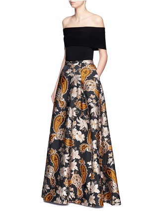 Figure View - Click To Enlarge - ALICE & OLIVIA - 'Rachele' paisley and floral jacquard ball gown skirt