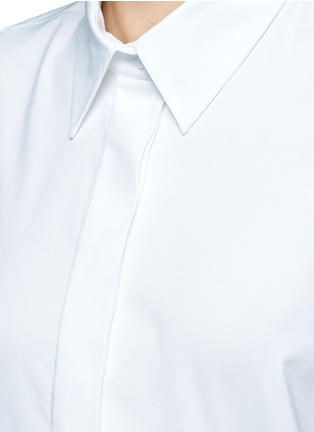 Detail View - Click To Enlarge - ALICE & OLIVIA - 'Edyth' high-low hem poplin shirt