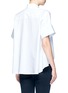 Back View - Click To Enlarge - ALICE & OLIVIA - 'Edyth' high-low hem poplin shirt
