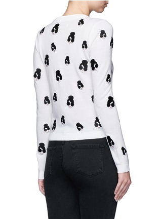 Back View - Click To Enlarge - ALICE & OLIVIA - 'Stacey' emoji patch wool cardigan
