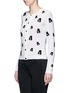 Front View - Click To Enlarge - ALICE & OLIVIA - 'Stacey' emoji patch wool cardigan