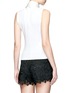 Back View - Click To Enlarge - ALICE & OLIVIA - 'Glynda' satin bow high neck tank top