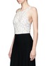 Front View - Click To Enlarge - ALICE & OLIVIA - 'Joel' beaded overlay cross back top