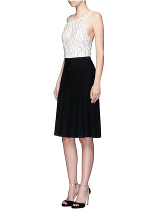 Figure View - Click To Enlarge - ALICE & OLIVIA - 'Joel' beaded overlay cross back top