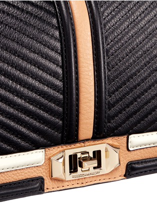 Detail View - Click To Enlarge - REBECCA MINKOFF - Love' colourblock quilted leather creossbody bag