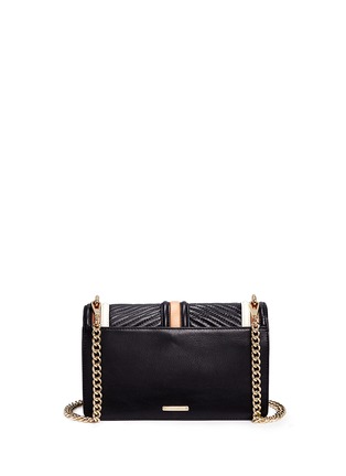 Back View - Click To Enlarge - REBECCA MINKOFF - Love' colourblock quilted leather creossbody bag