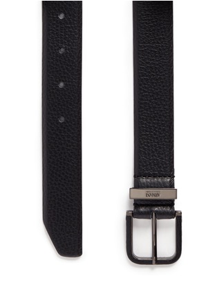Detail View - Click To Enlarge - ARMANI COLLEZIONI - Pebbled leather belt