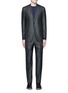 Main View - Click To Enlarge - ARMANI COLLEZIONI - 'G-line' stripe wool-silk suit