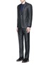 Figure View - Click To Enlarge - ARMANI COLLEZIONI - 'G-line' stripe wool-silk suit