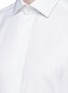 Detail View - Click To Enlarge - ARMANI COLLEZIONI - Slim fit cotton-silk tuxedo shirt