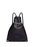 Main View - Click To Enlarge - ALEXANDER WANG - 'Attica' chain leather gymsack backpack