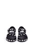 Front View - Click To Enlarge - ALEXANDER WANG - 'Aiden' snap stud leather platform sandals