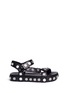 Main View - Click To Enlarge - ALEXANDER WANG - 'Aiden' snap stud leather platform sandals