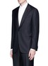 Detail View - Click To Enlarge - ISAIA - 'Gregory' aquaspider wool tuxedo suit