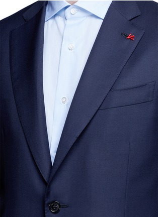 Detail View - Click To Enlarge - ISAIA - 'Gregory' wool hopsack blazer