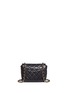 Back View - Click To Enlarge - VINTAGE CHANEL - Mini crystal lock quilted leather bag