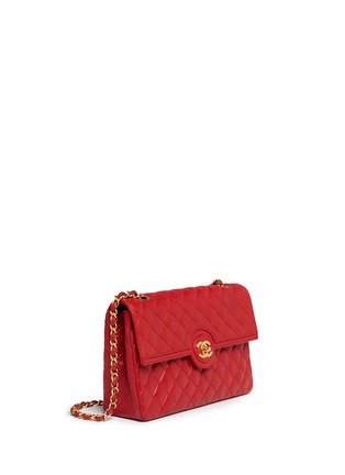 Figure View - Click To Enlarge - VINTAGE CHANEL - Quilted leather CC lock flap bag