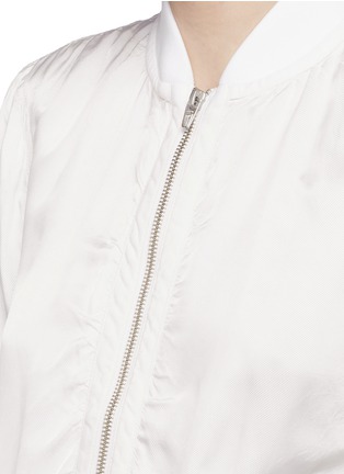 Detail View - Click To Enlarge - T BY ALEXANDER WANG - Fluid twill bomber jacket