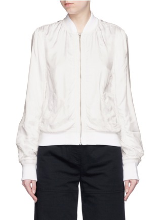 Main View - Click To Enlarge - T BY ALEXANDER WANG - Fluid twill bomber jacket