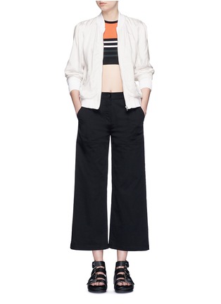 Figure View - Click To Enlarge - T BY ALEXANDER WANG - Fluid twill bomber jacket